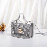 Sac Fleuri Marguerite Gris